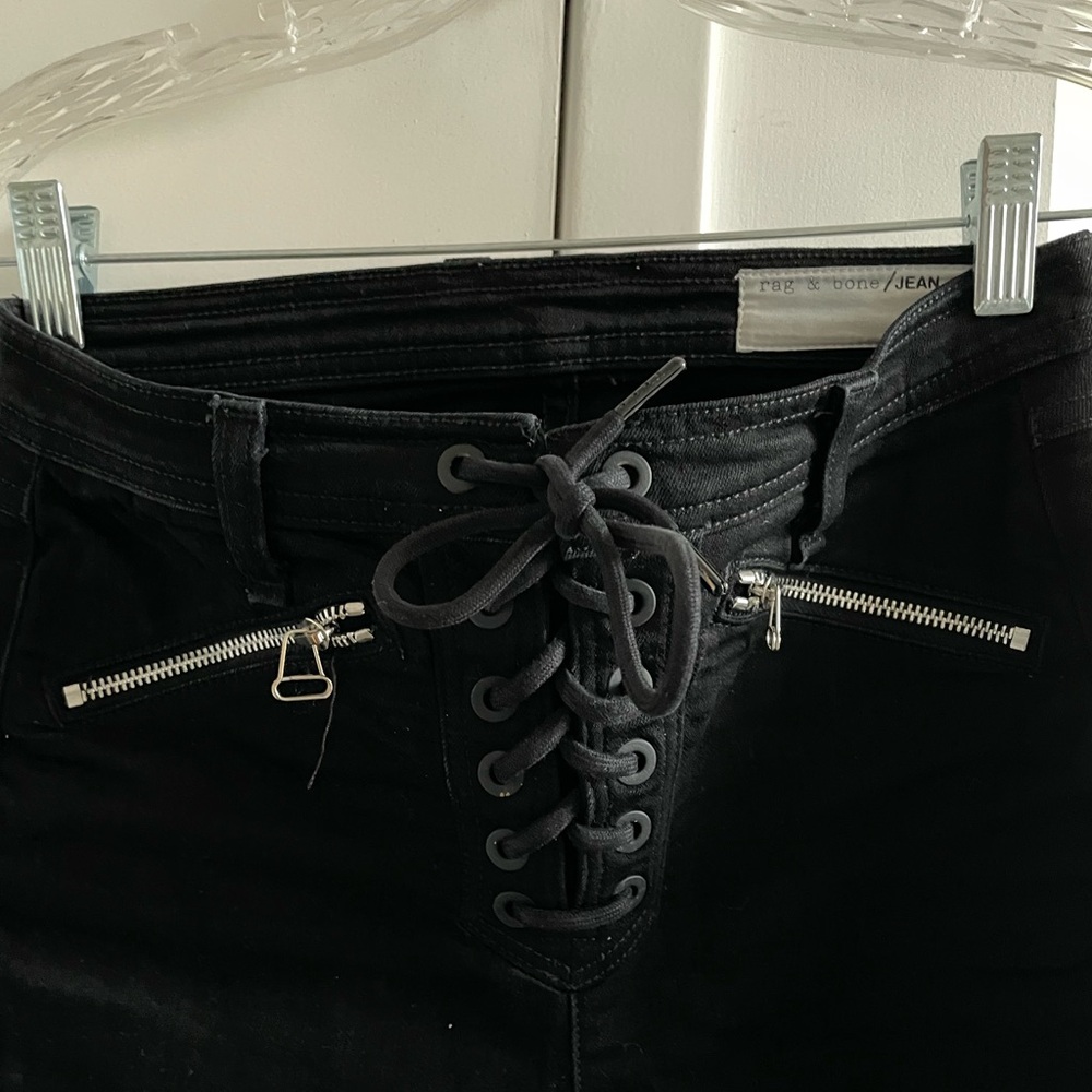 Rag & Bone Black Gia Jeans